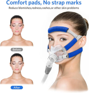 CPAP Strap Covers - 8Pack CPAP Strap Cushions, CPAP Headgear Strap Covers, CPAP Mask Strap Covers, Comfortable CPAP Face Pads Fit Most CPAP Mask Straps to Reduce Headgear Pressure