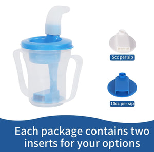 Dysphagia Regulating Drinking Cup for Swallowing and Disorders People,Dispenses 5cc or 10cc of Liquid Each Time,No Thickener is Used.Helps to Prevent Choking