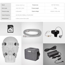 Load image into Gallery viewer, Moyeah Portable Auto BIPAP Machine Plus Equipped With Oximeter Bluetooth watch and Wifi Anti Snoring Ventilator
